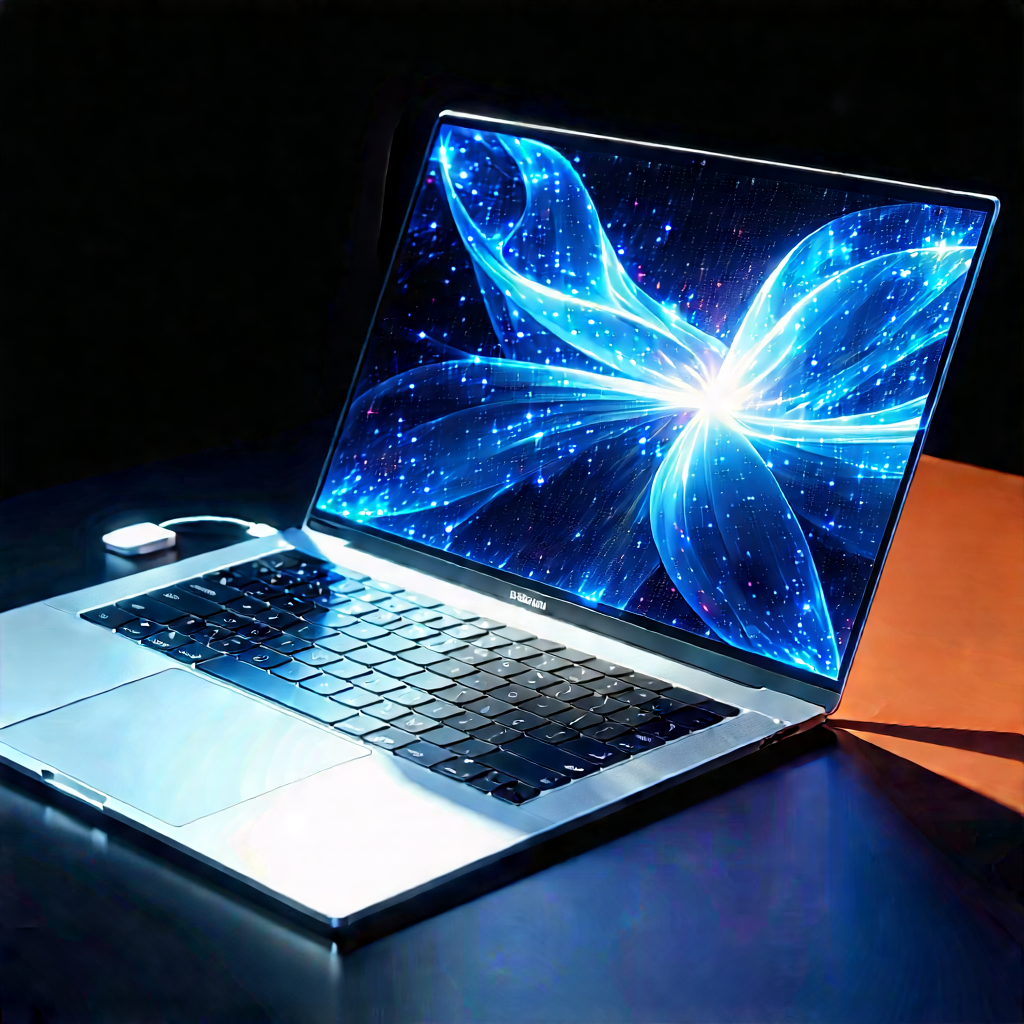 Laptop With Holographic Display With Laptop Computer