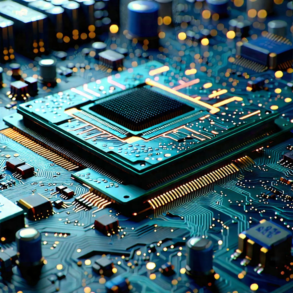 Close-up of microprocessor