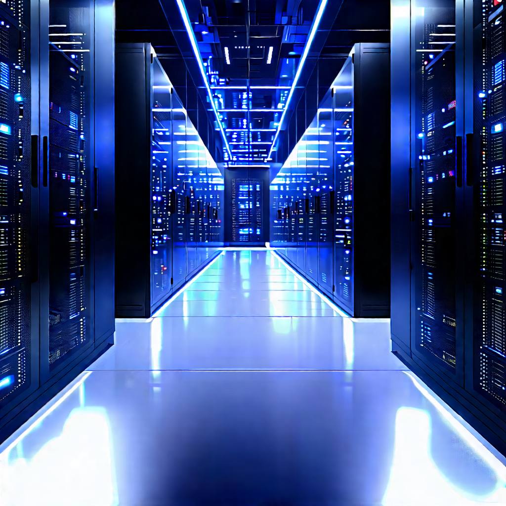 Futuristic server room