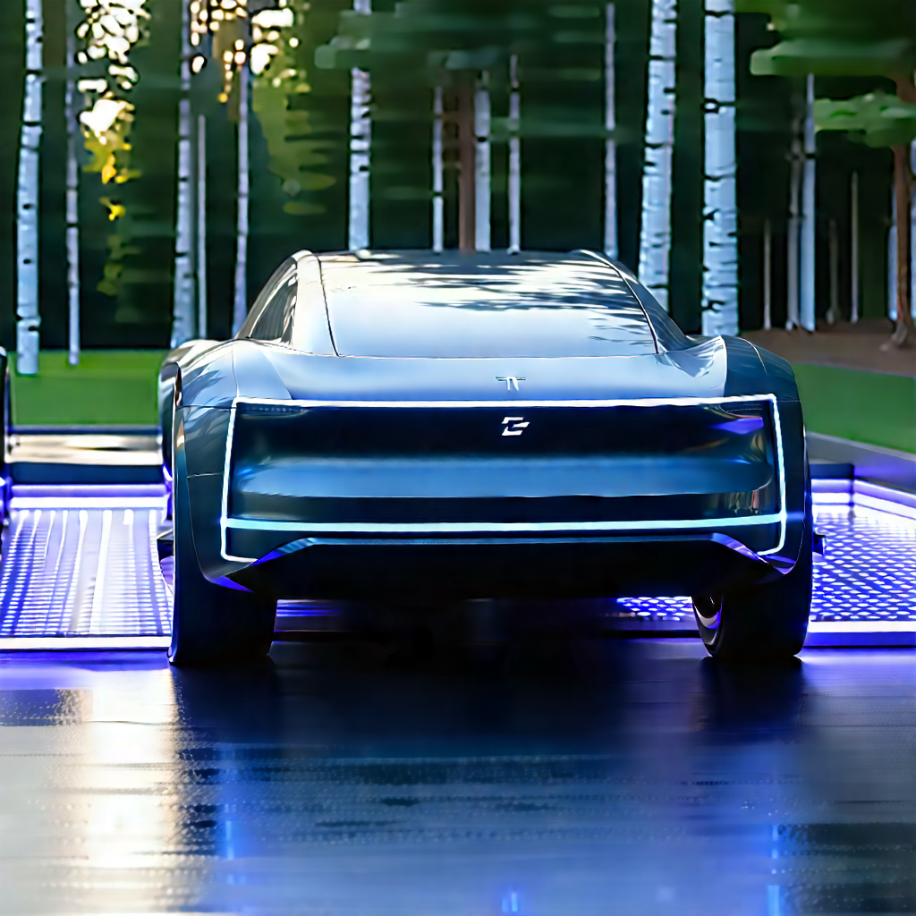 Innovative Electric Vehicle (design:1.15) With Sleek, Futuristic
