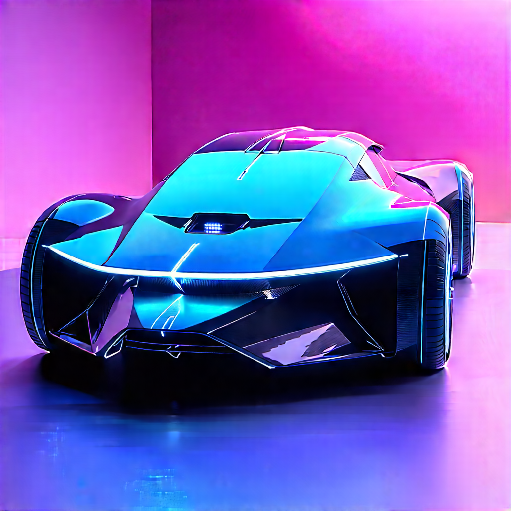 Innovative Electric Vehicle Design With Futuristic Blue