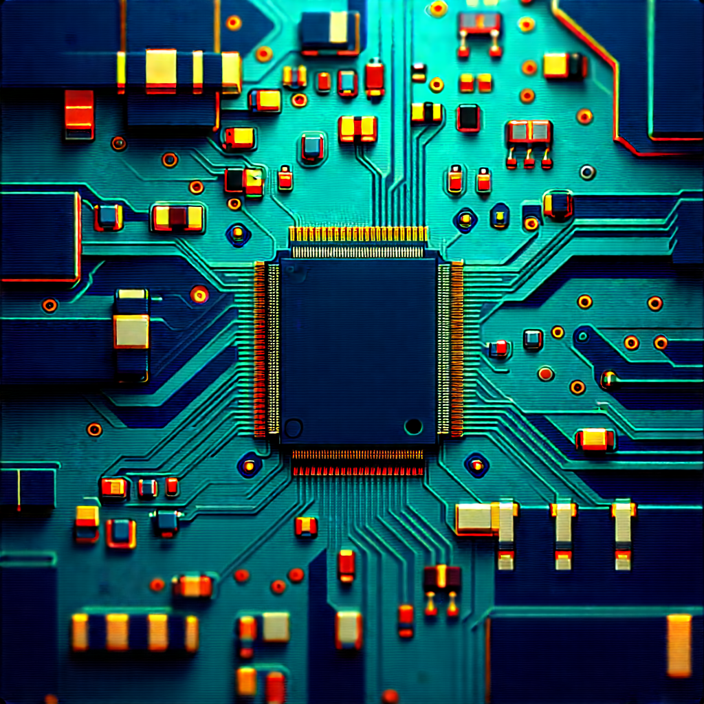 Close-up of electronic circuit