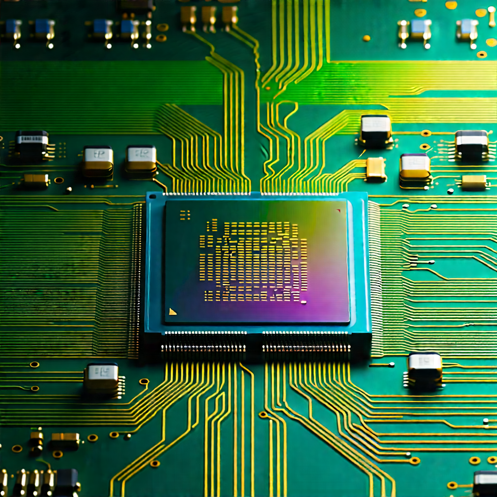 Close-up of microprocessor