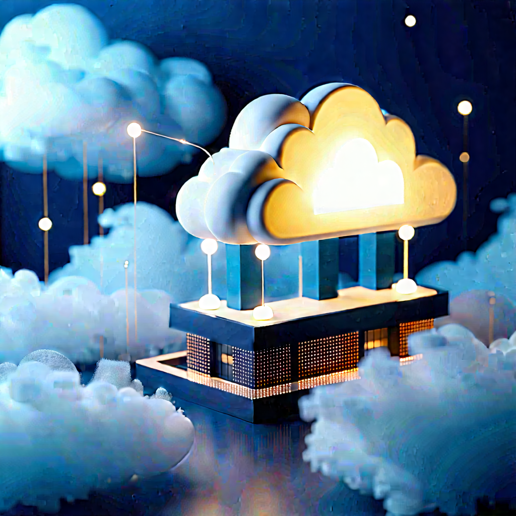 Cloud Computing Visualization With Cloudy Blue