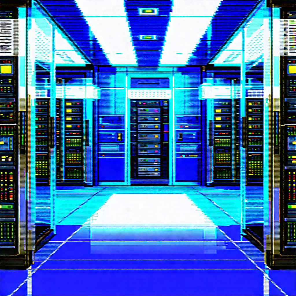 Futuristic Server Room With Image, There