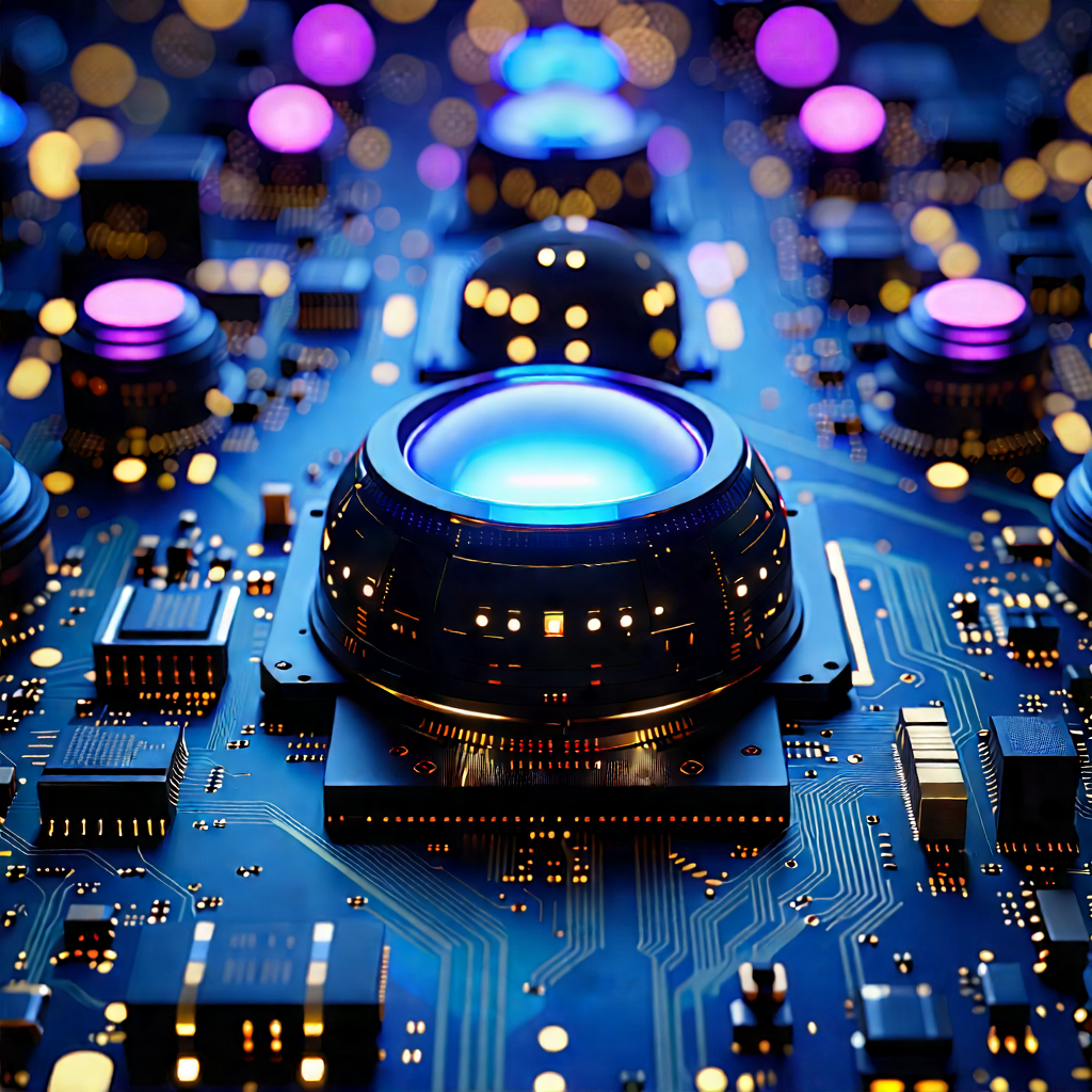 Close-up Of Sensor Array With Close-up Computer