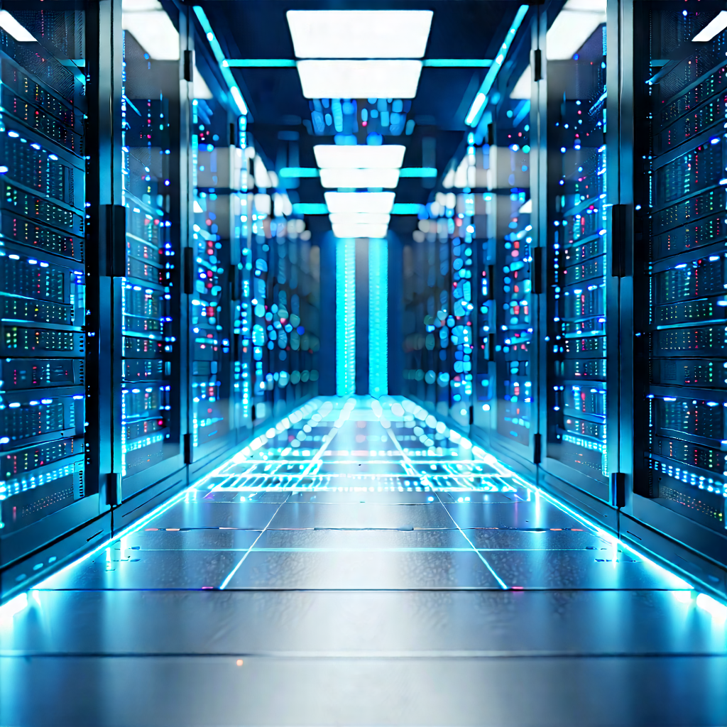 Server Rack With Laser Scanning With Large Room