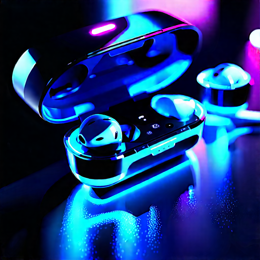 Wireless Earbuds With Holographic Display With Pair Earbuds