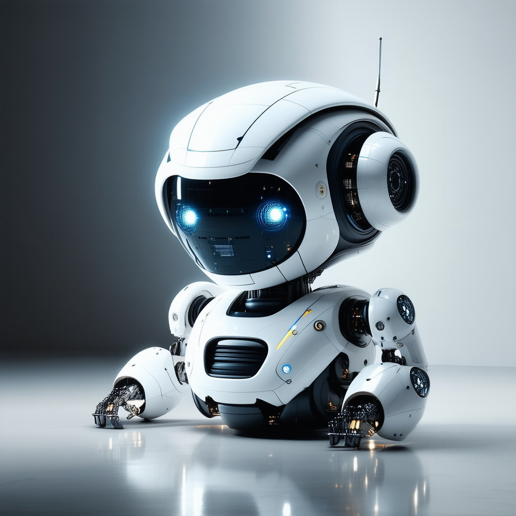 robot sitting ground,