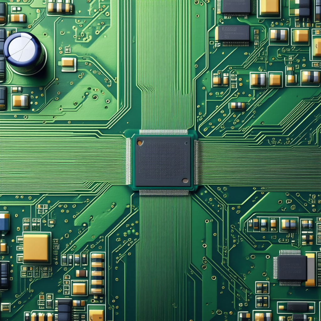 Tech Landscape Photography: Close-up of electronic circuit