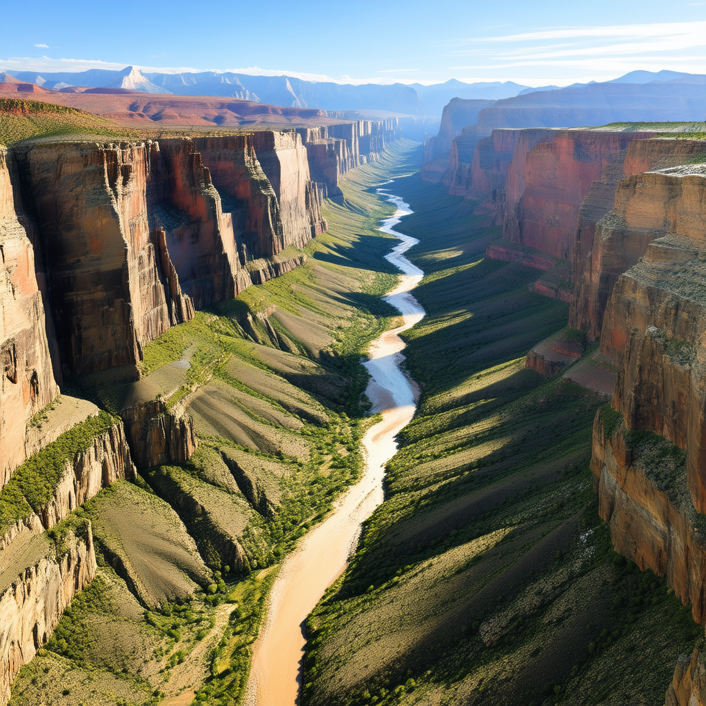 Nature Drone Photography: Aerial view of canyon system