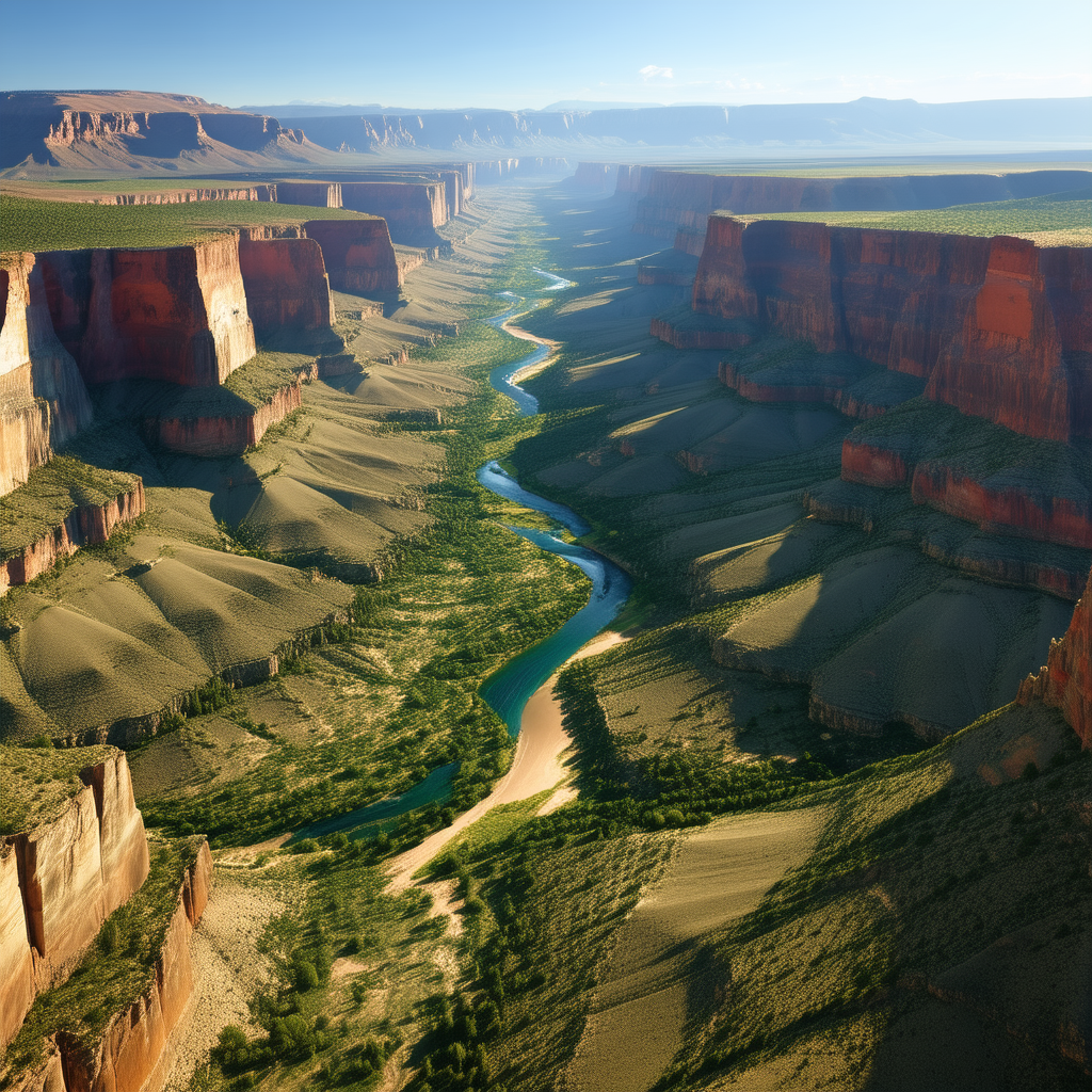 Nature Cinema 4D: Aerial view of canyon system