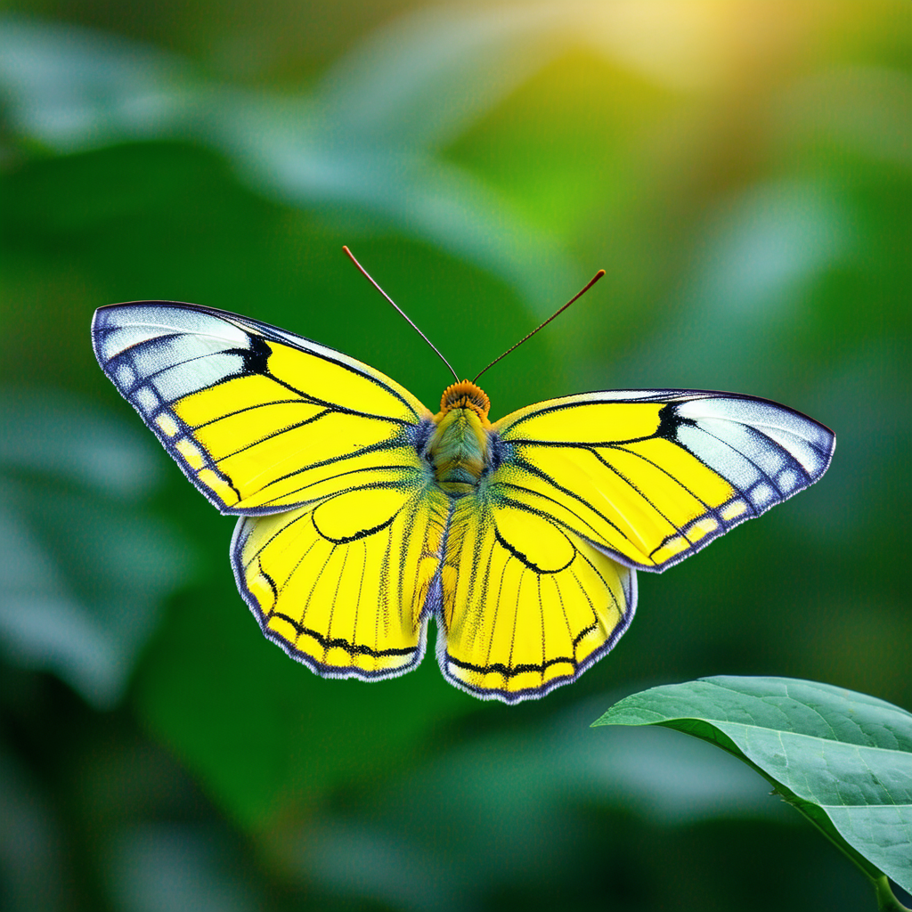 Nature Infographic Style: Butterfly In Natural Habitat With Yellow Butterfly