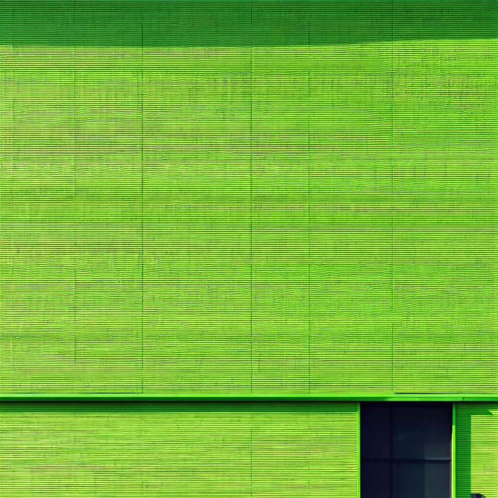 Urban Tilt-shift Photography: Converted Warehouse With Green Rooftop With Large Green