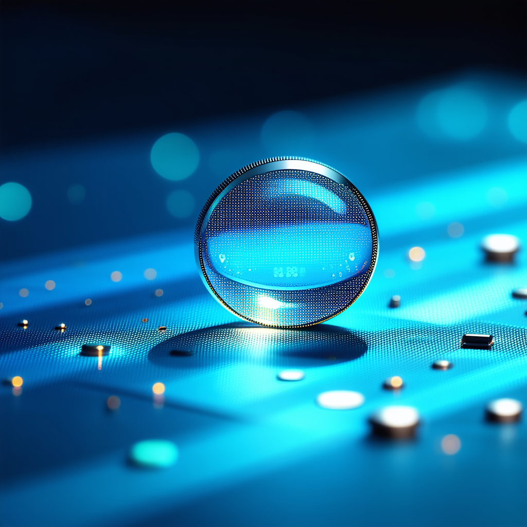 Tech Macro Photography: Innovative Medical Technology Design With Blue Background
