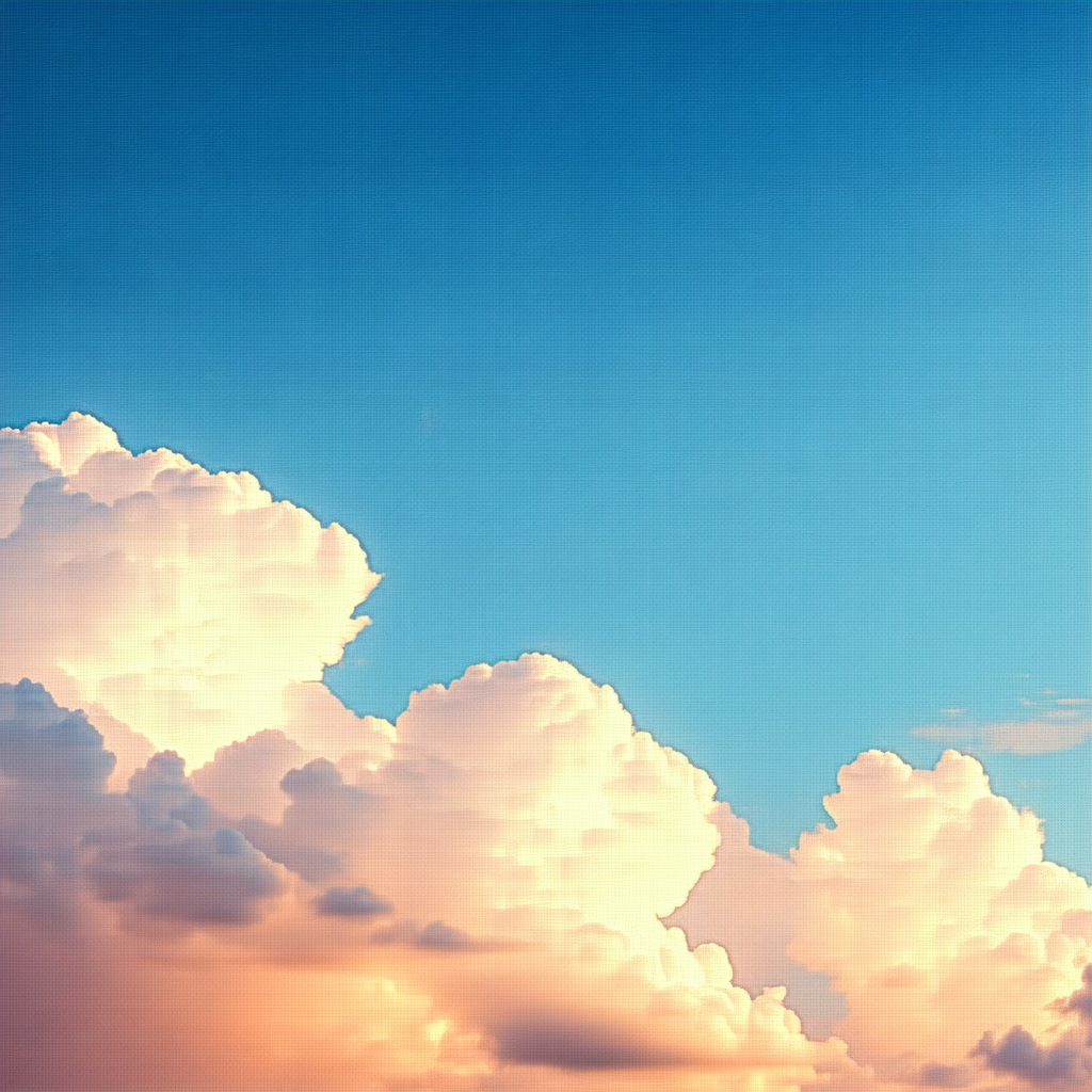 Tech Aerial Photography: (cloud:1.23) Computing Visualization With Beautiful Blue