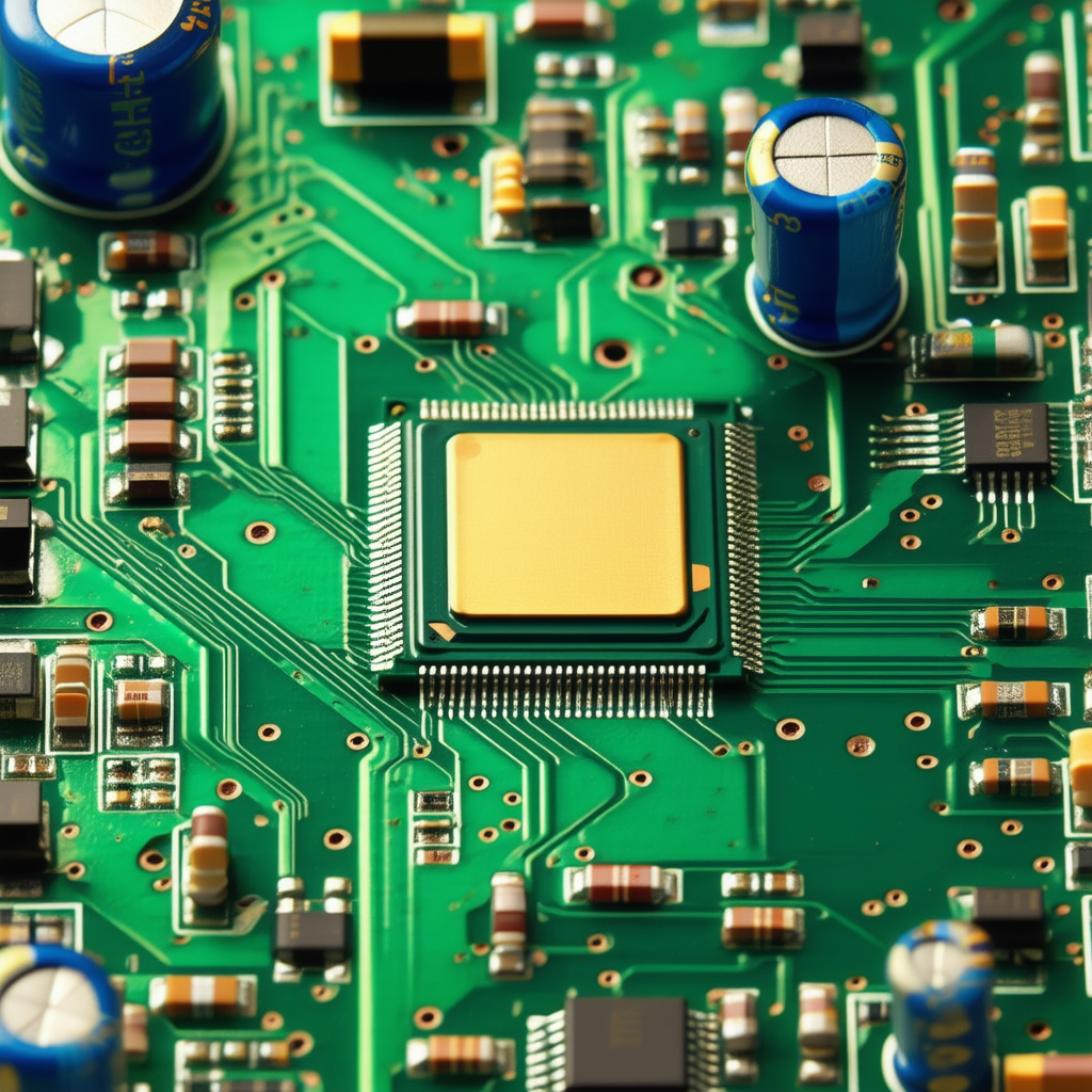 Tech Professional Photography: Close-up of electronic circuit