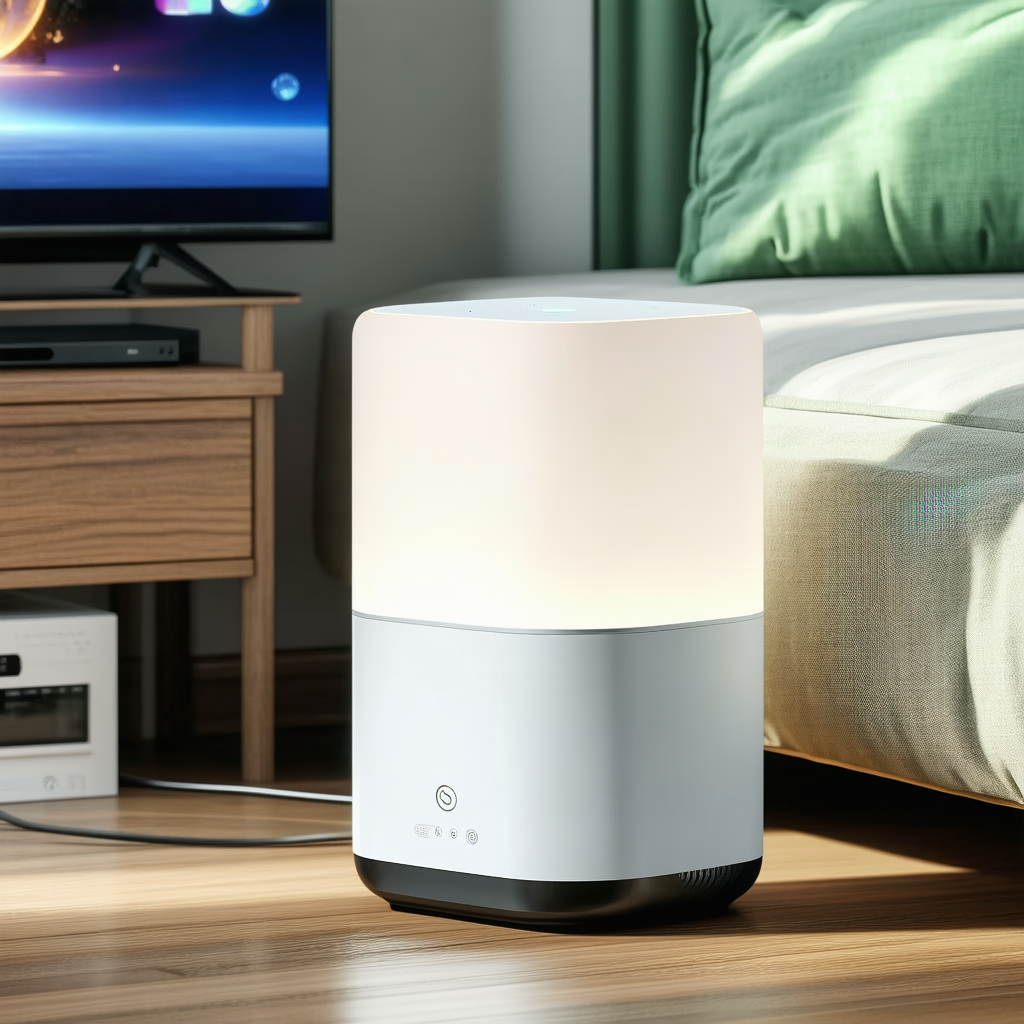 Tech Matte Painting: Smart home device with streaming content