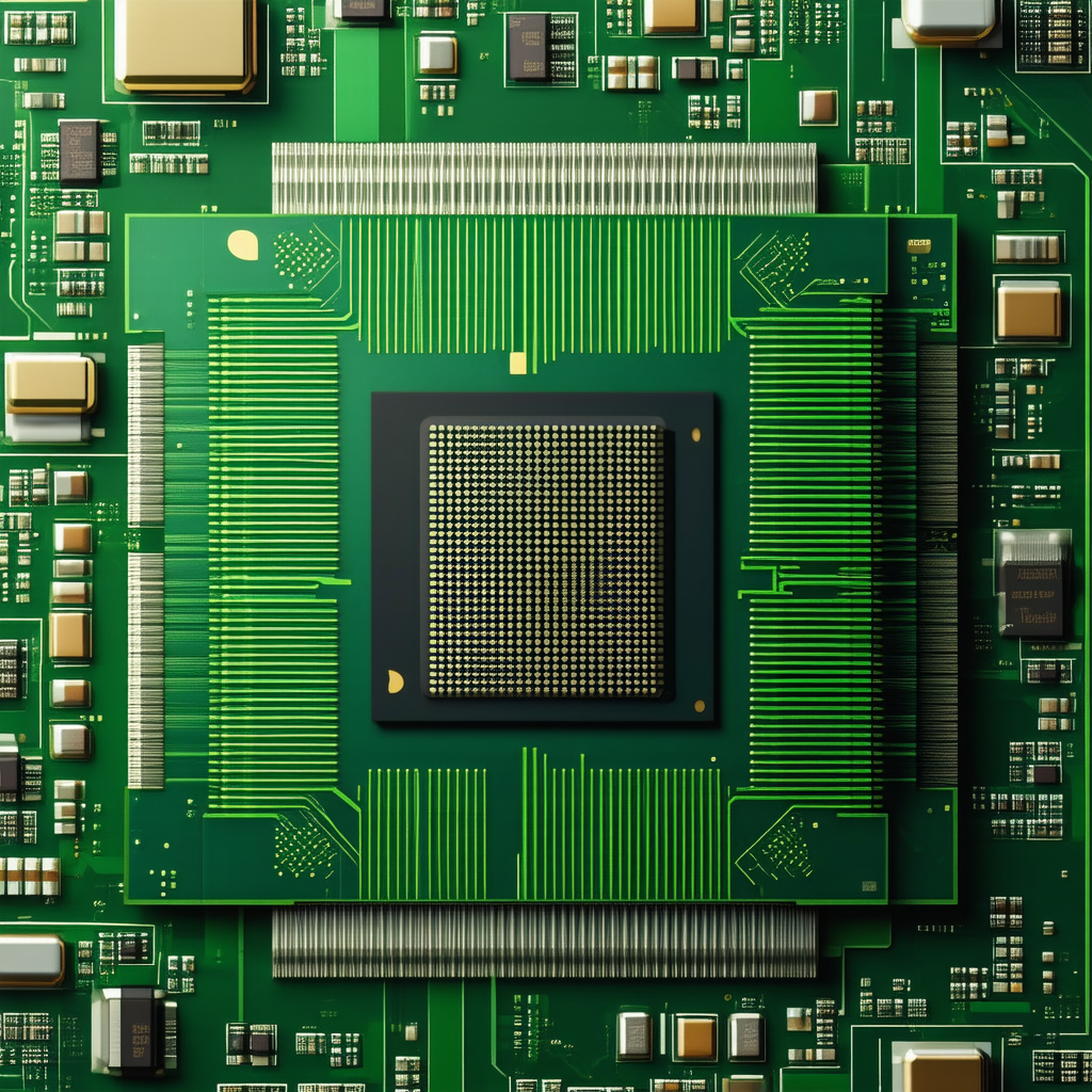 Tech Concept Art: Close-up of microprocessor