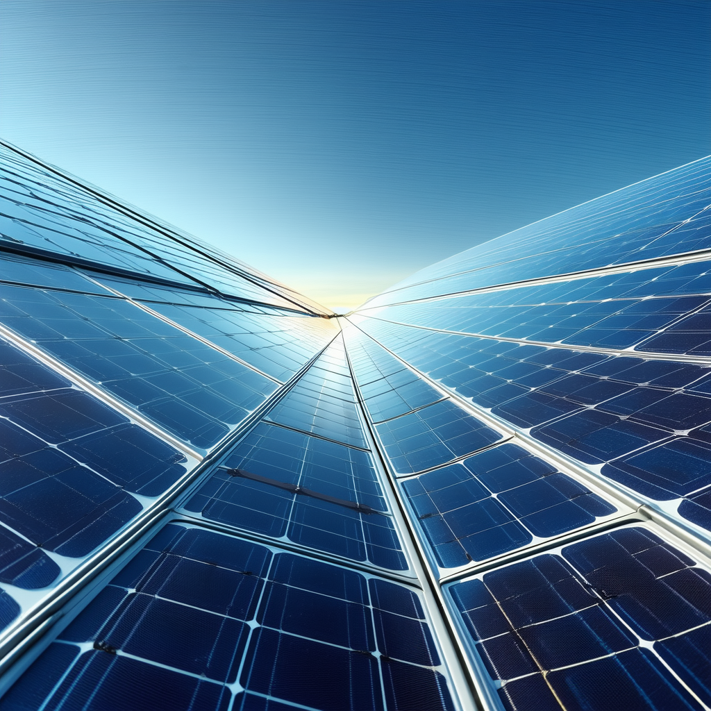 Tech Digital Illustration: Innovative Renewable Energy Design With Large Solar
