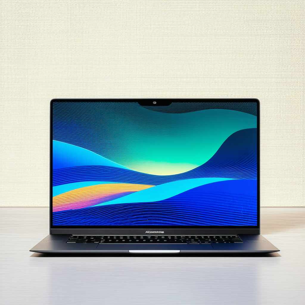 Tech Etching: Laptop With Streaming Content With Black Laptop