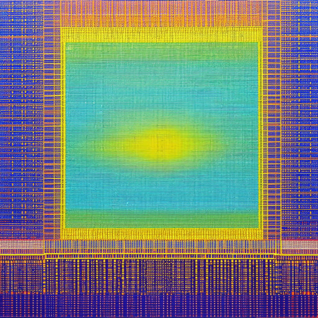 Tech Acrylic Painting: Close-up of sensor array