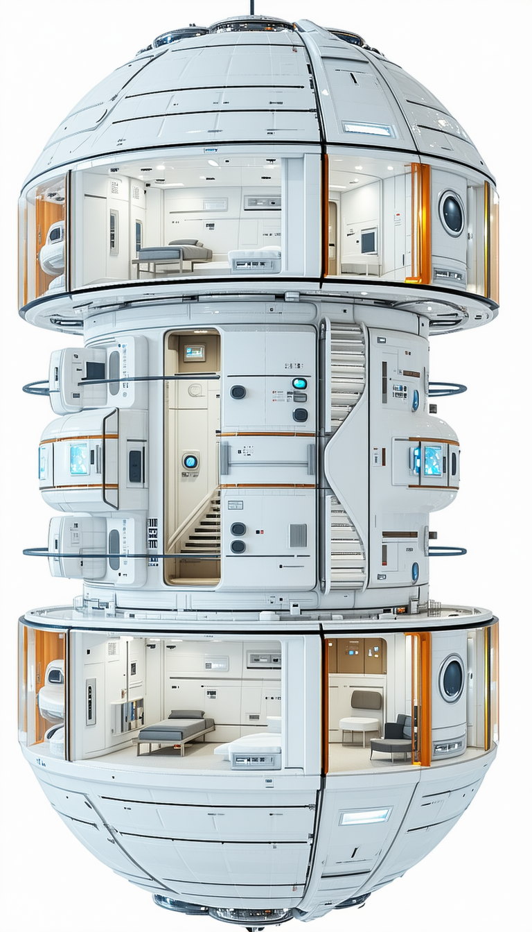 futuristic space station