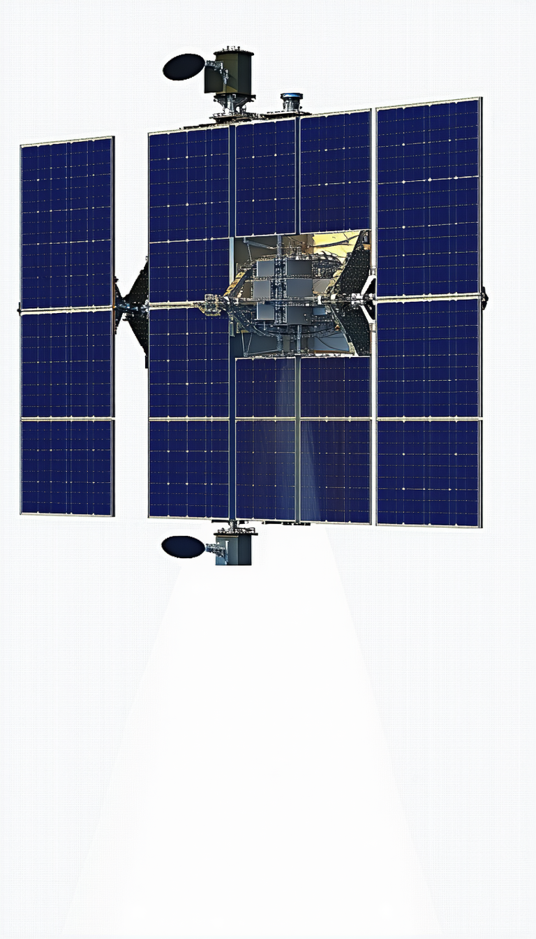 large satellite shown
