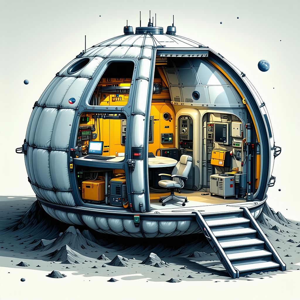 futuristic space station
