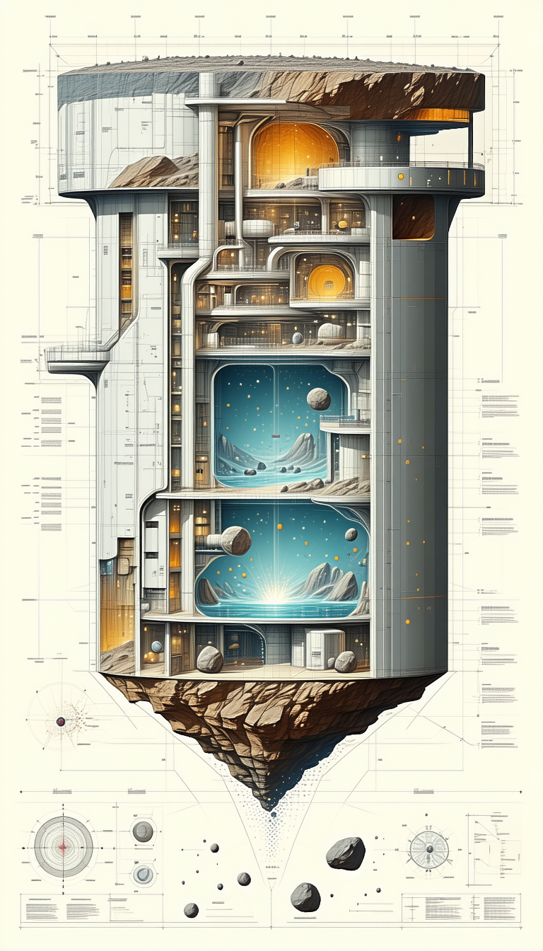 detailed drawing futuristic