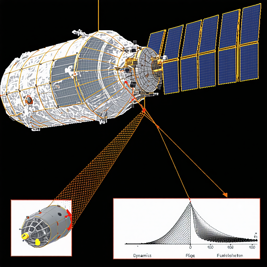 A Spacecraft With A Large Satellite Dish On Its Side