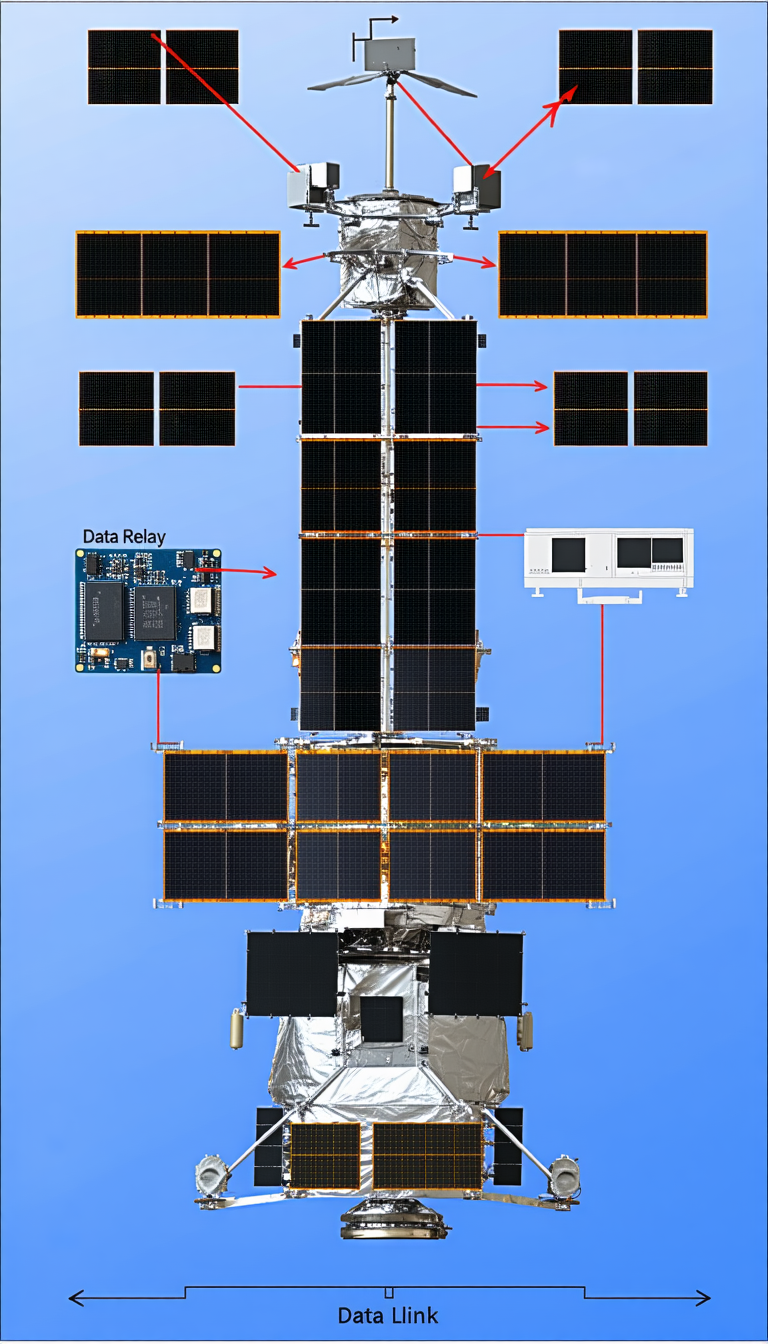 A Spacecraft With A Solar Panel On The Side