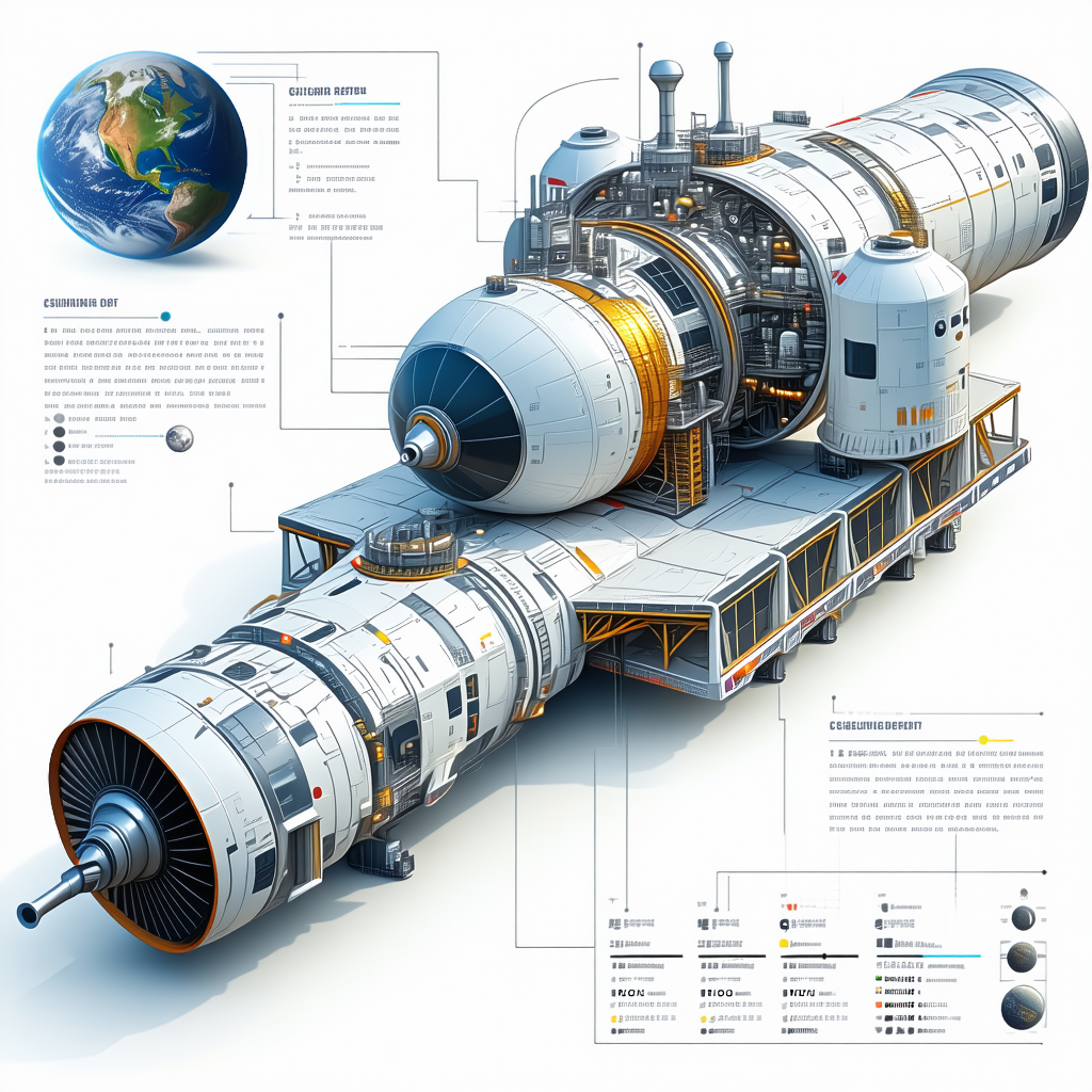 detailed illustration space shuttle