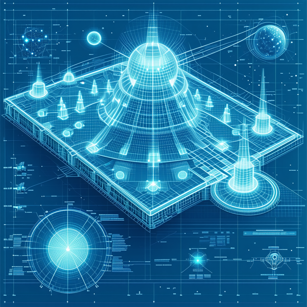 The Image Is A Futuristic Drawing Of A Building With A Dome-shaped Roof