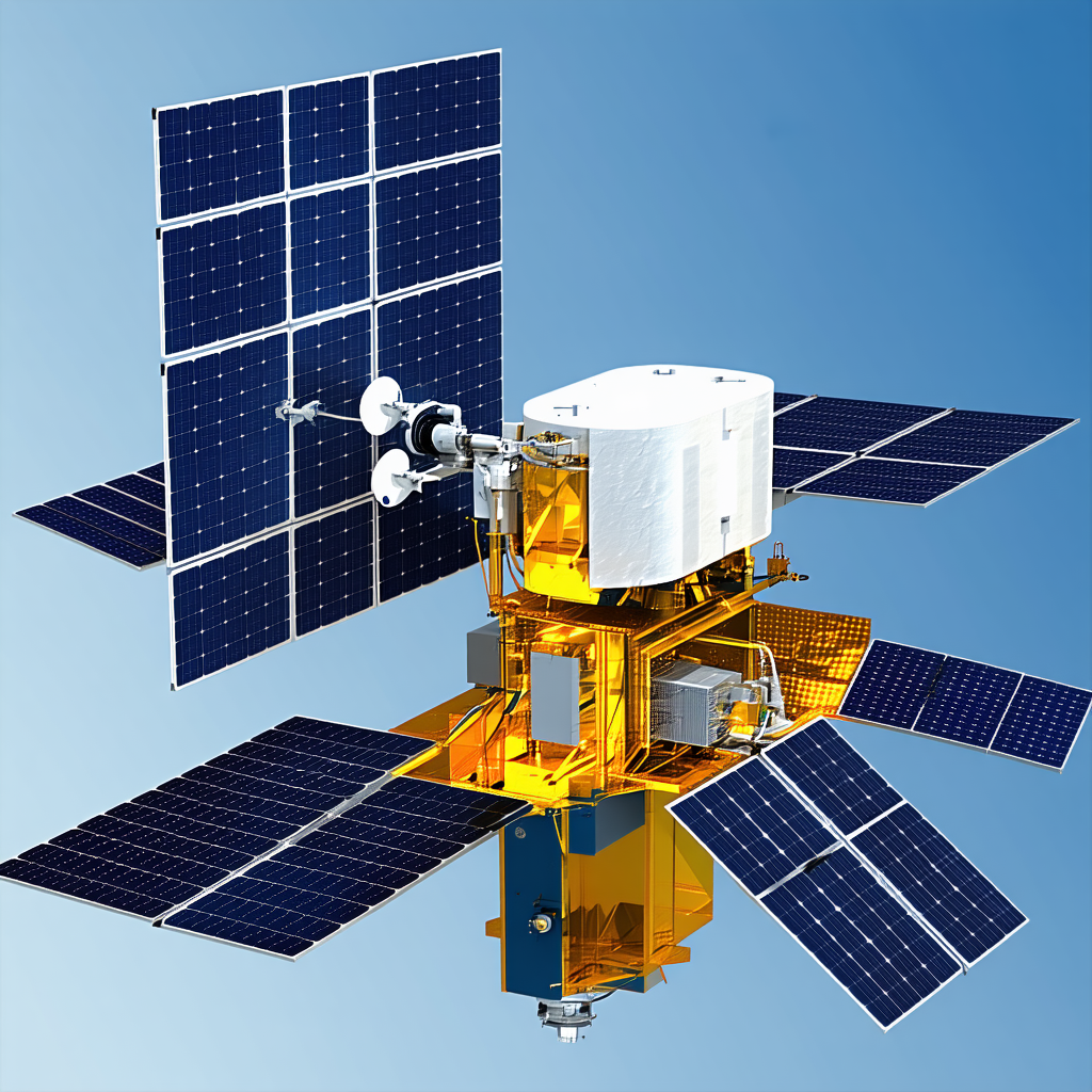 A Solar-powered Satellite With A Large, Circular Solar Panel On Its Side