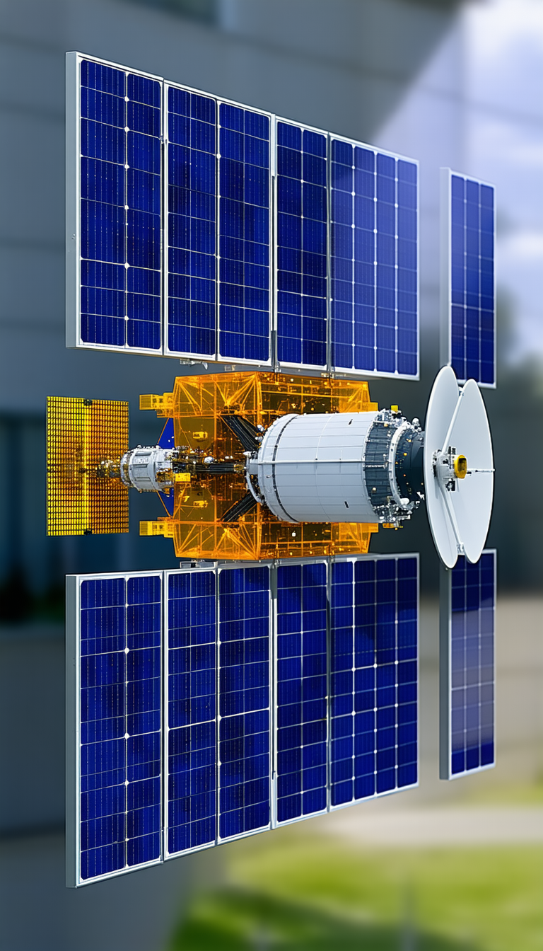 A Space Shuttle Is Docked With A Space Station, And The Two Are Connected By A Long Tube