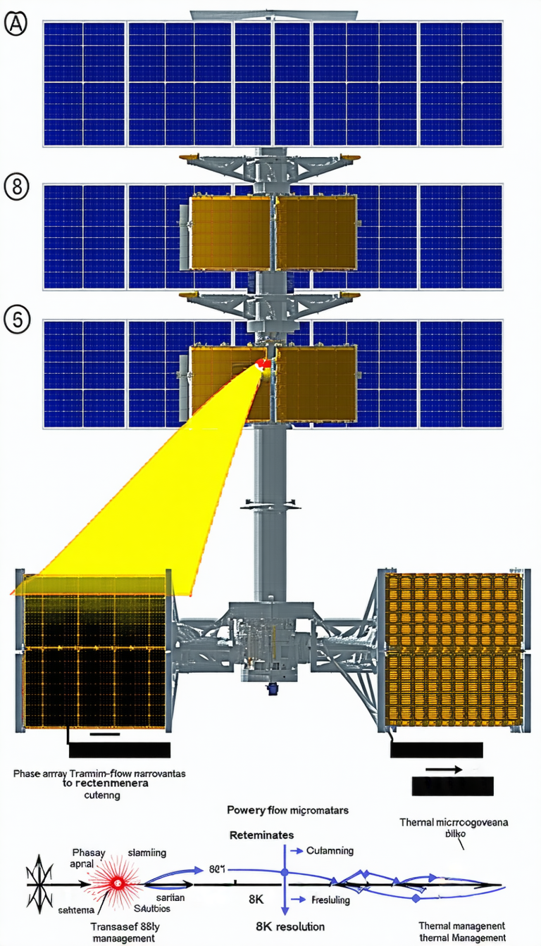 A Large Satellite With A Solar Panel On Its Side