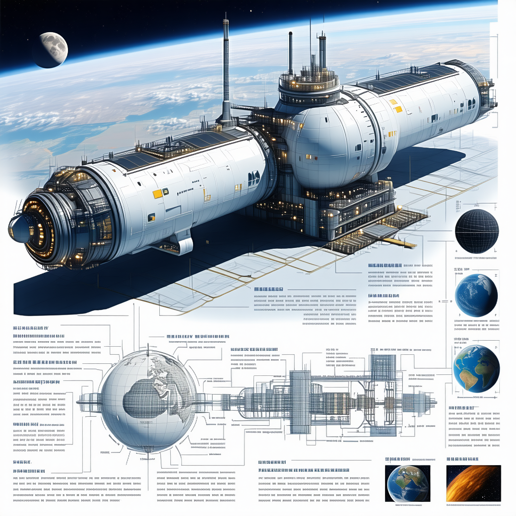 large spacecraft shown diagram
