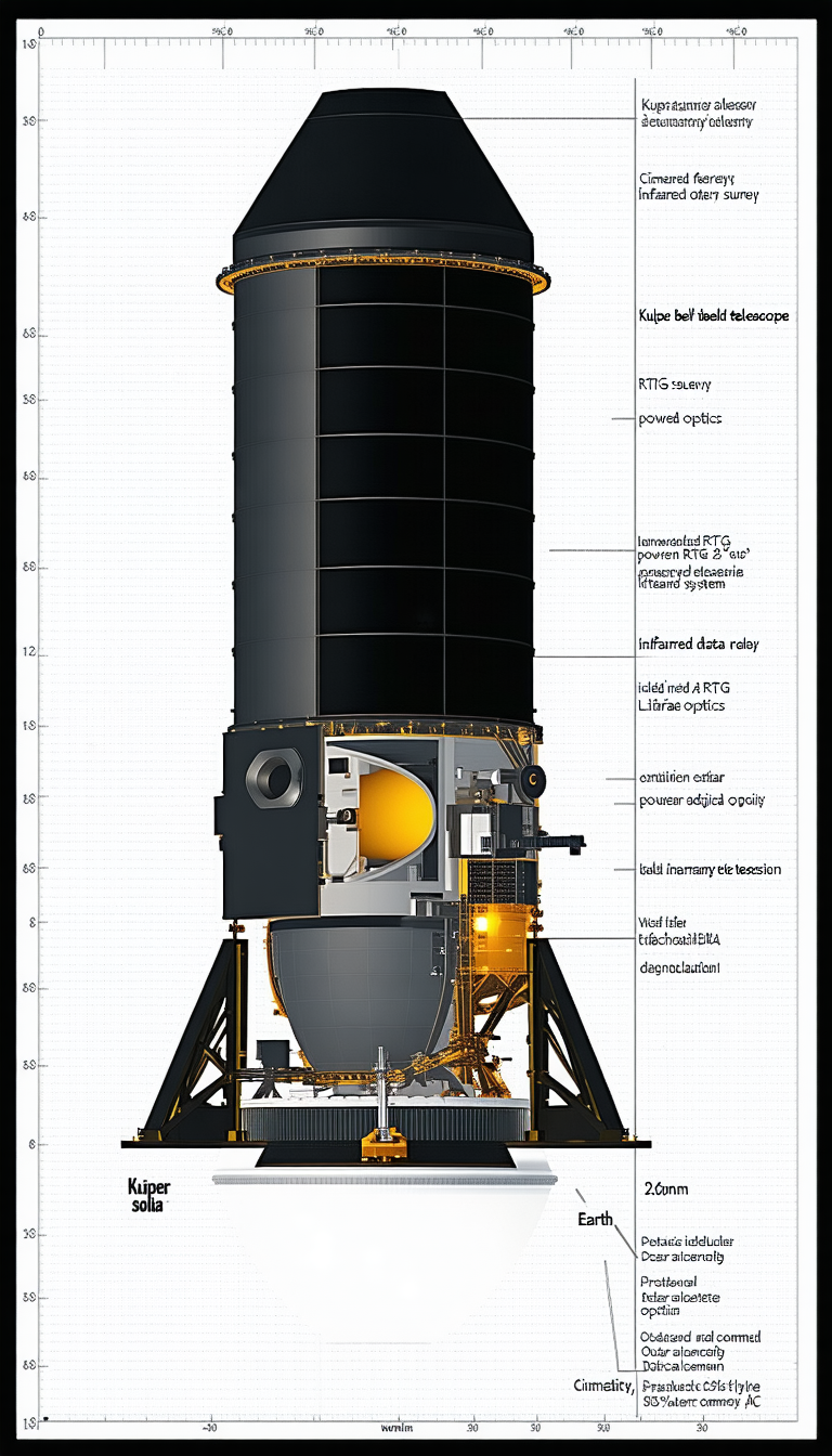 A Large Rocket Is Shown In A Diagram, With Various Parts Labeled