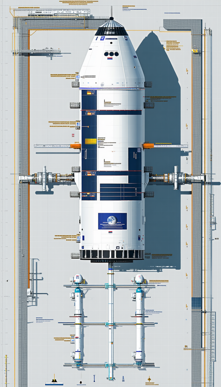 A Large White Space Shuttle Is Parked In A Hangar