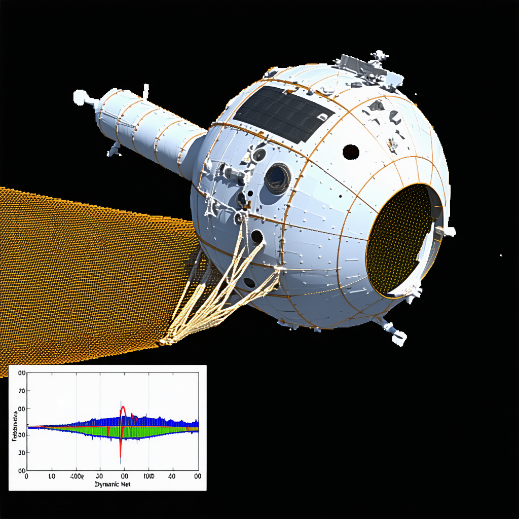 A Large White Spacecraft, Possibly A Space Station, Floating In The Blackness Of Space