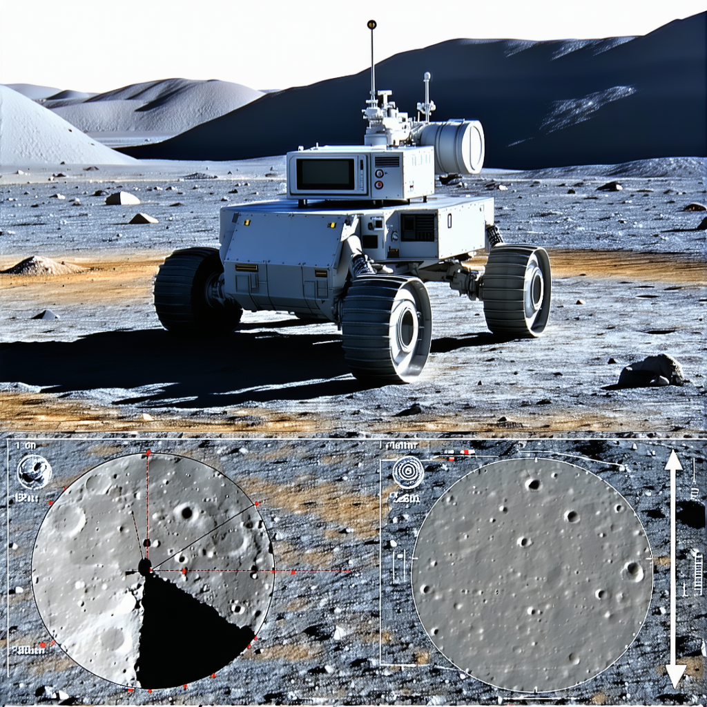A White Robotic Vehicle, Possibly A Rover, Parked On A Rocky Surface