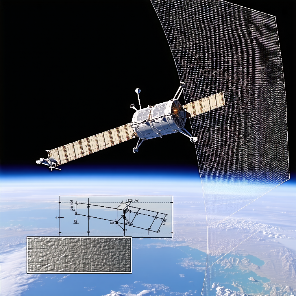 A Spacecraft, Possibly A Satellite, Flying Through The Sky