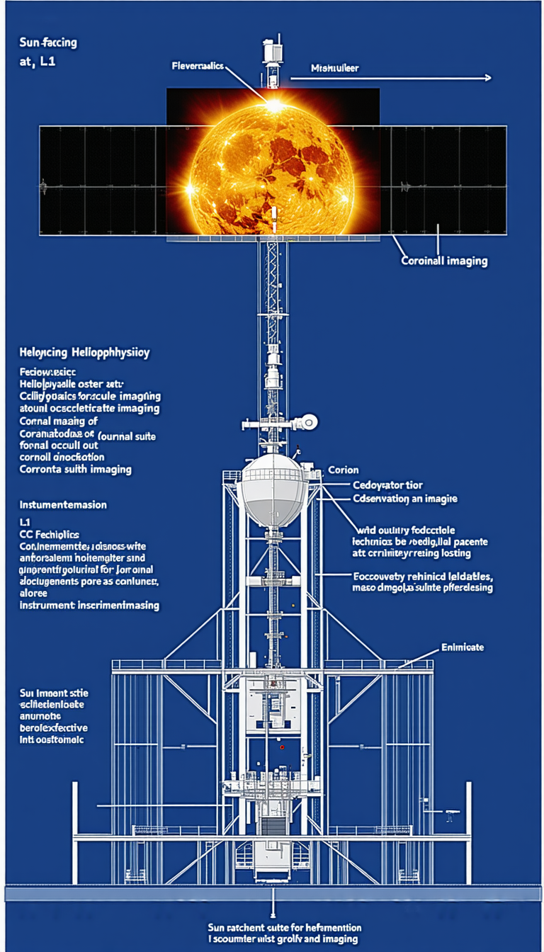 A Large, Blue Poster Is Displayed, Featuring A Diagram Of A Space Station