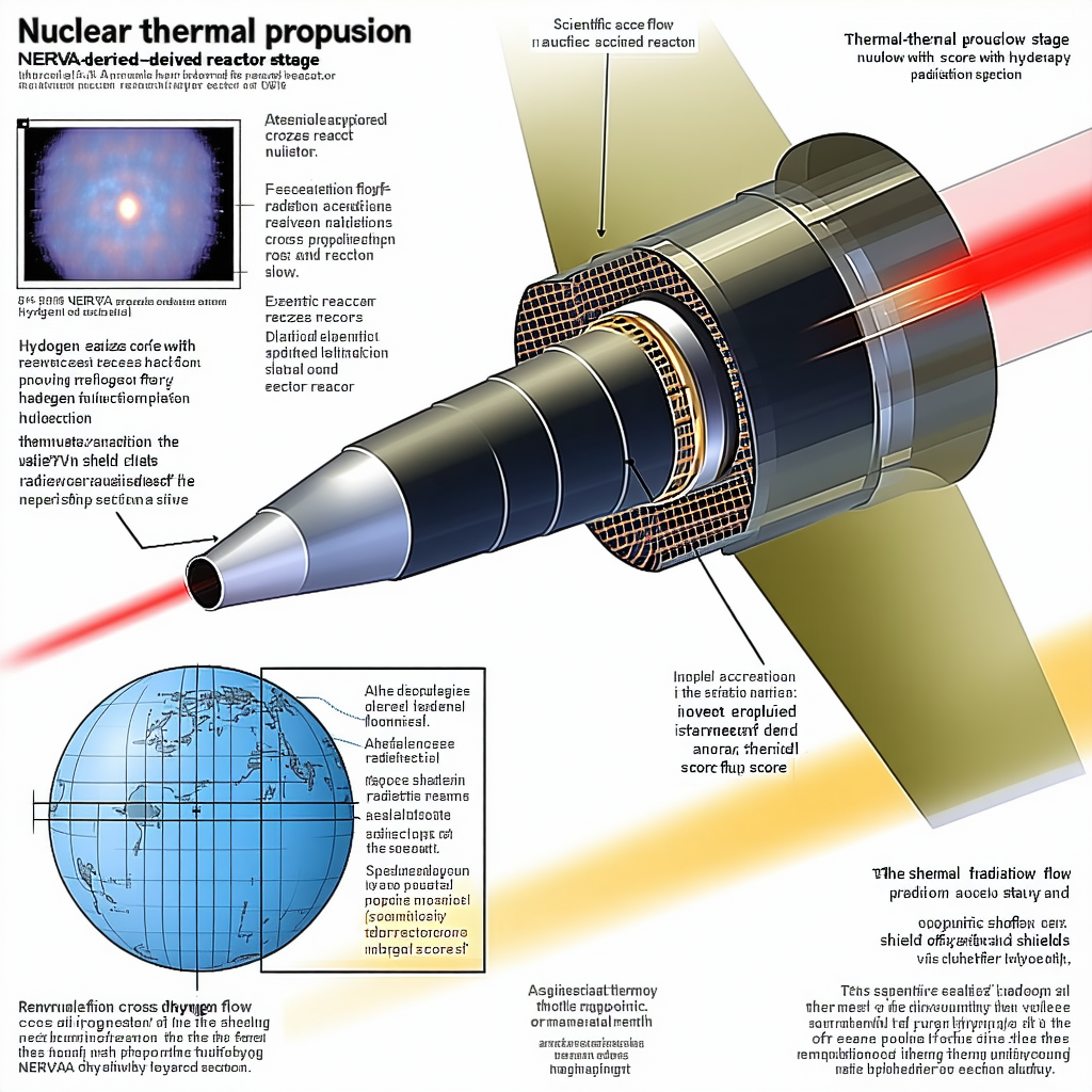 The Image Is A Diagram That Shows The Process Of Nuclear Thermal Propulsion