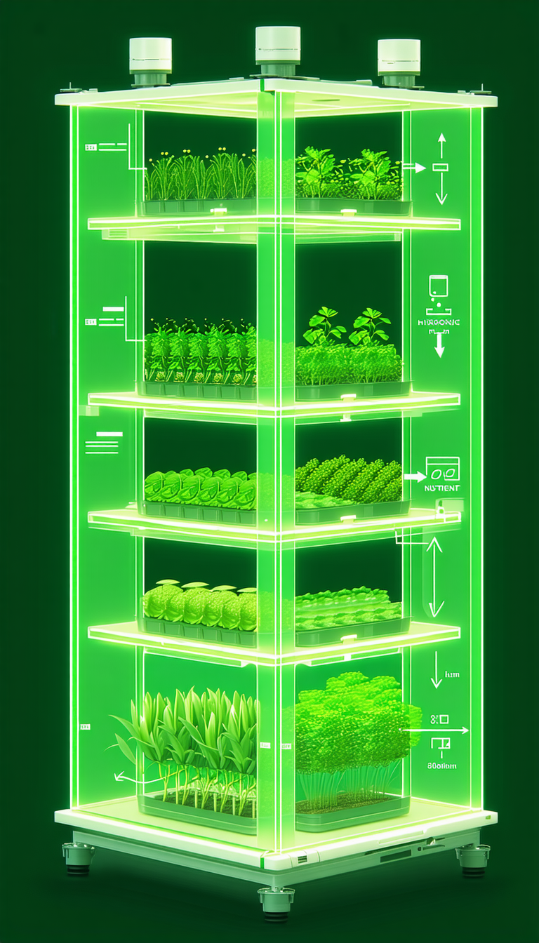 A Large Display Case Filled With A Variety Of Green Plants