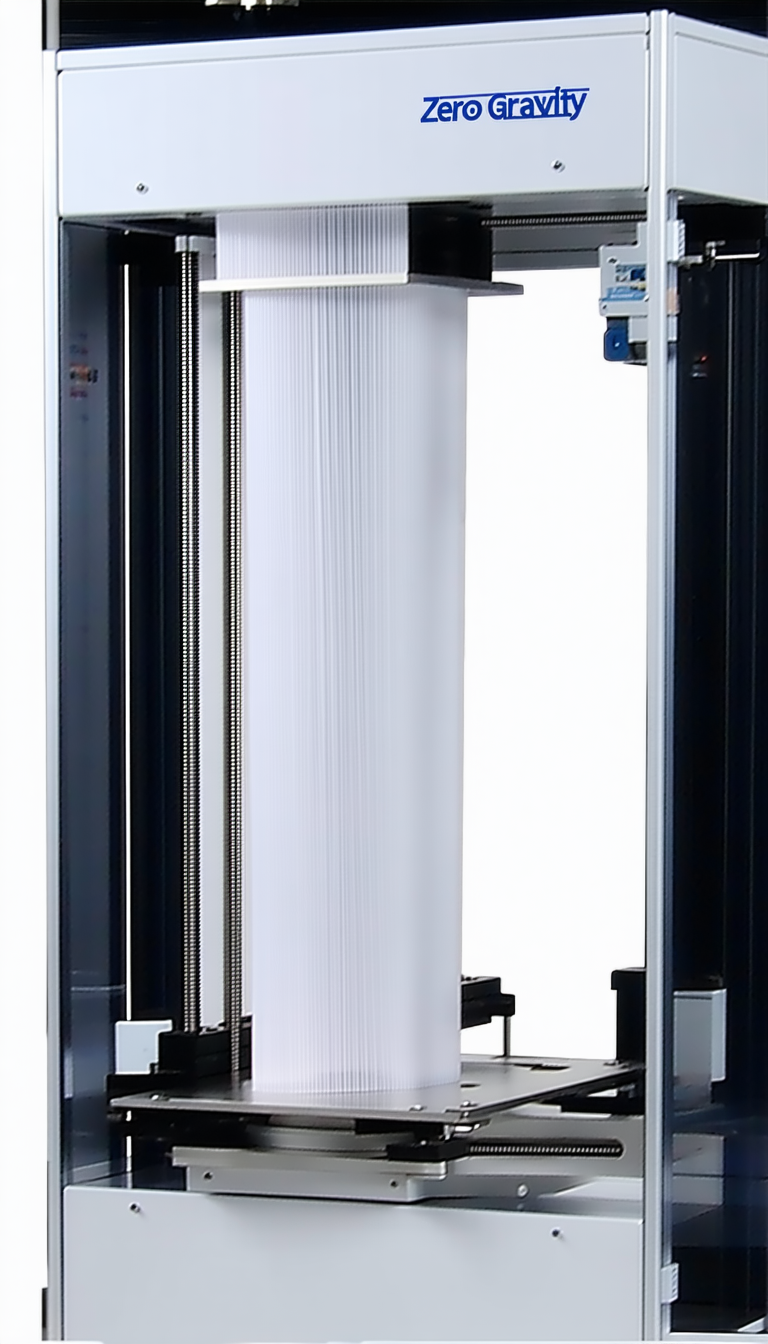 A Large, White, And Black Machine With A Long, White Paper Or Ribbon Coming Out Of It