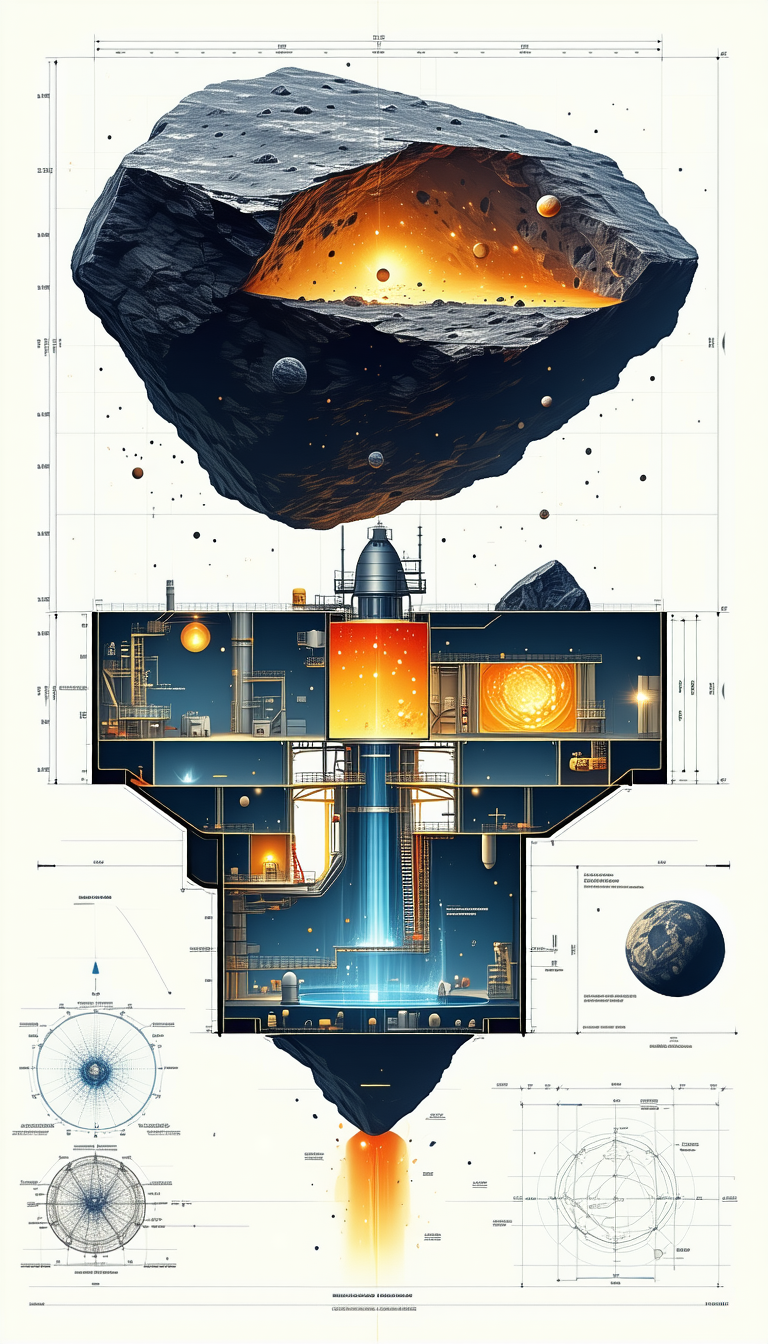 In The Image, There Is A Large, Futuristic Space Station With A Massive