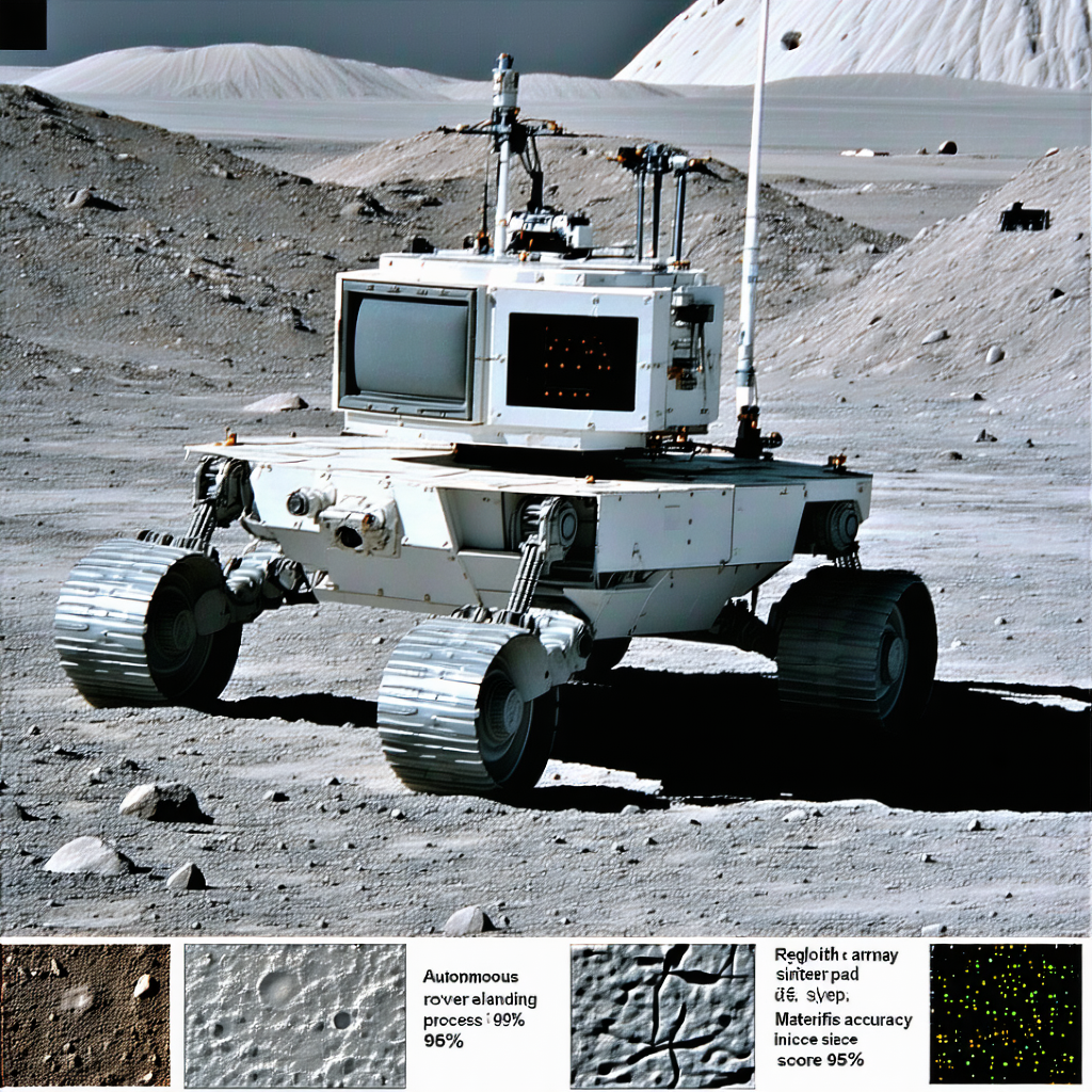 A White Robotic Vehicle, Possibly A Rover, Driving On A Rocky Surface