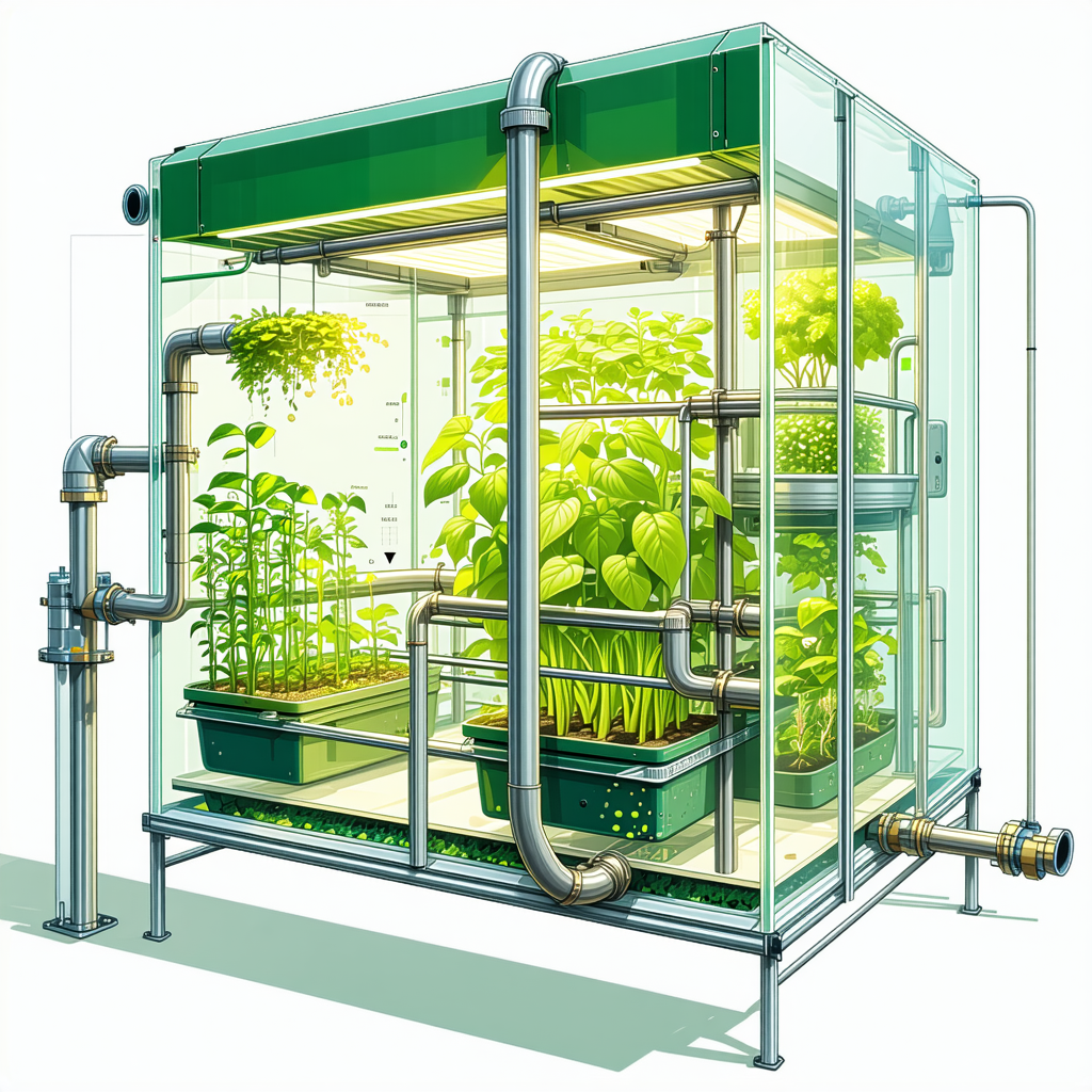 The Image Is A Cartoon Drawing Of A Greenhouse Filled With Various Plants